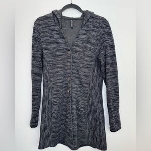 KUHL Isla Hooded Sweater Jacket Womens Small Wool Blend Mid Length Hoodie Gray